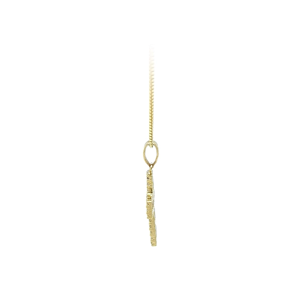 Mặt dây chuyền vàng hình thánh giá đính đá zircon