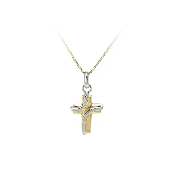 Mặt dây chuyền thánh giá bằng vàng kết hợp