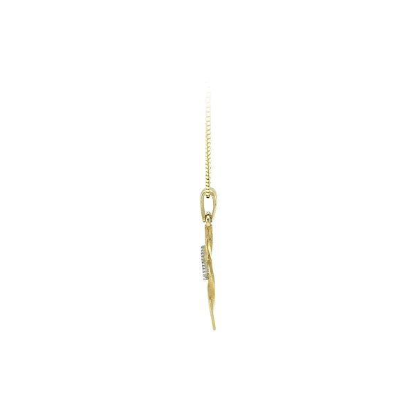 Mặt dây chuyền hình thánh giá đính đá zircon trong vàng
