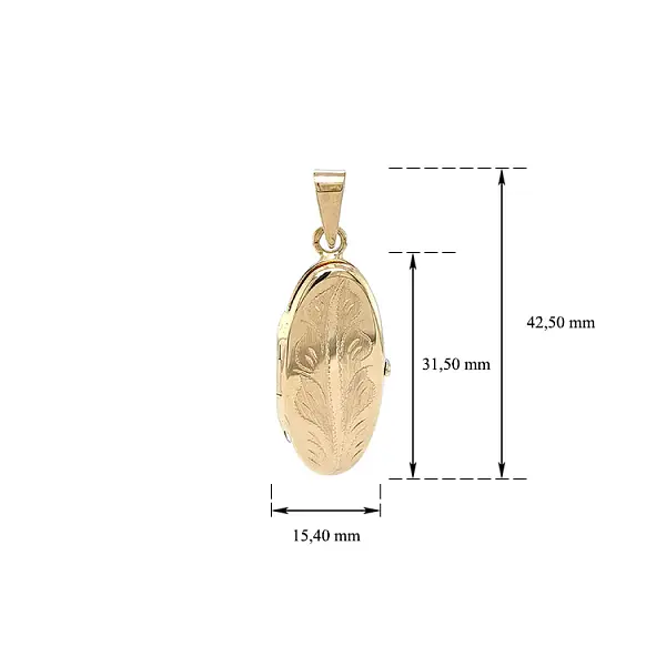 Vòng cổ hình khóa vàng để đựng ảnh