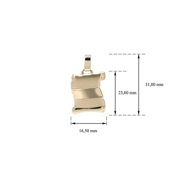 Mặt dây chuyền bằng giấy vàng để khắc