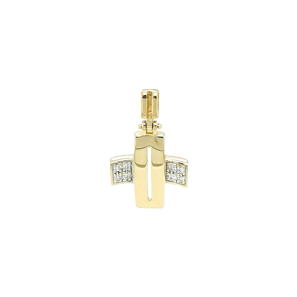 Mặt dây chuyền vàng hình thánh giá đính đá zircon