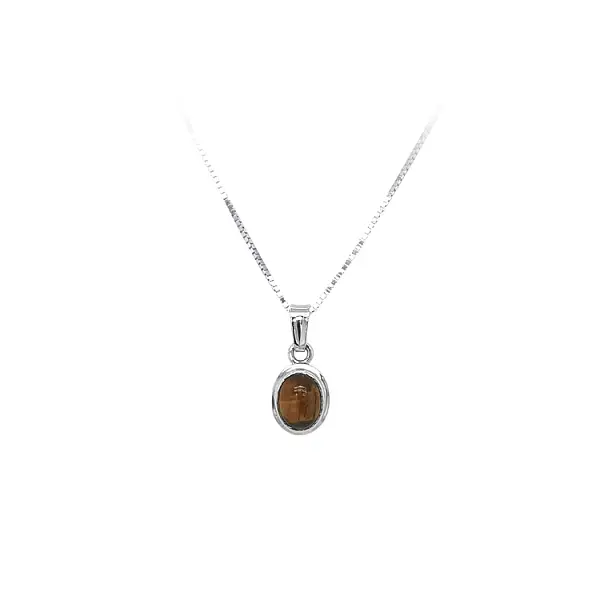 Mặt dây chuyền với Mắt Tyrian bằng vàng trắng