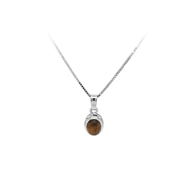 Mặt dây chuyền với Mắt Tyrian bằng vàng trắng