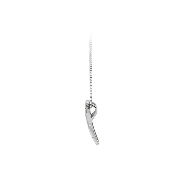 Mặt dây chuyền bằng vàng trắng đính đá zircon trắng
