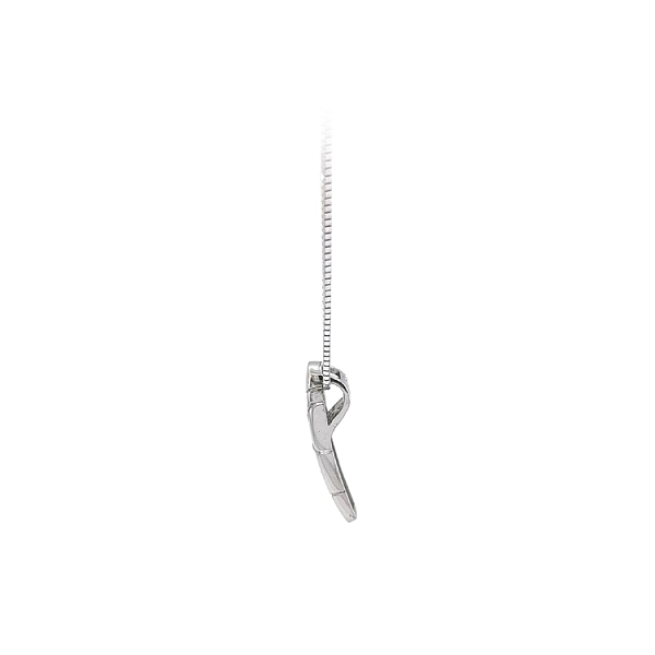 Mặt dây chuyền bằng vàng trắng đính đá zircon trắng
