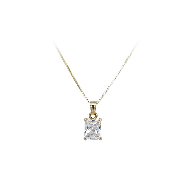 Mặt dây chuyền vàng đính đá zircon