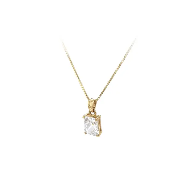 Mặt dây chuyền vàng đính đá zircon