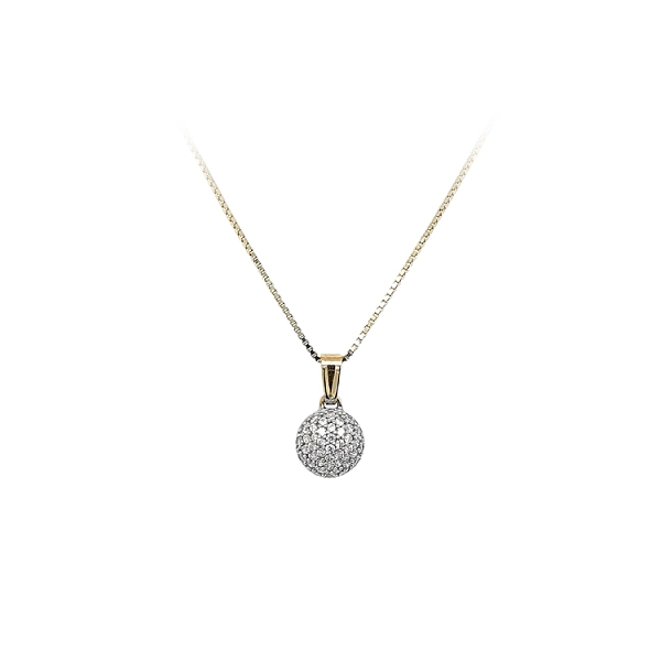 Mặt dây chuyền vàng đính đá zircon