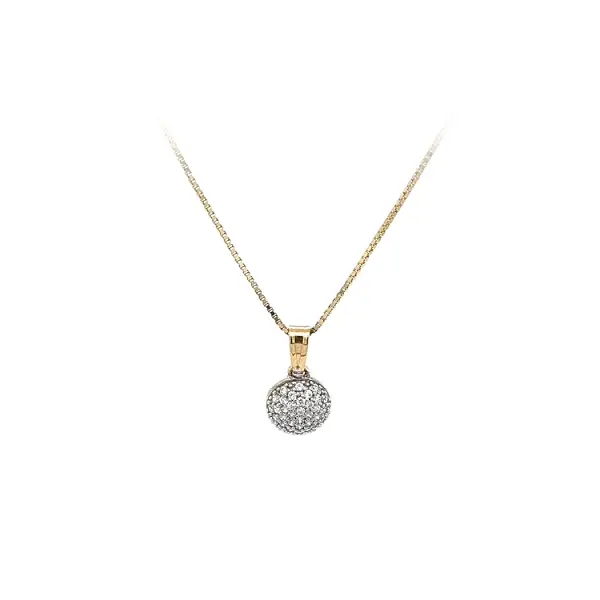 Mặt dây chuyền vàng đính đá zircon