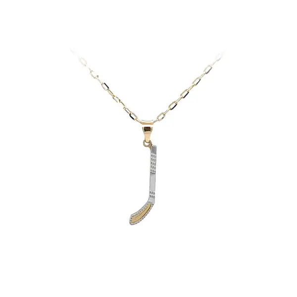 Móc treo hình cây gậy hockey làm từ vàng kết hợp