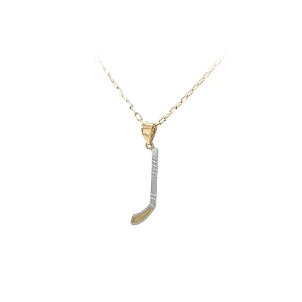 Móc treo hình cây gậy hockey làm từ vàng kết hợp