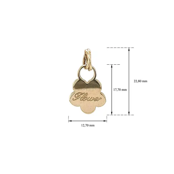 Mặt dây chuyền cổ điển với họa tiết hoa