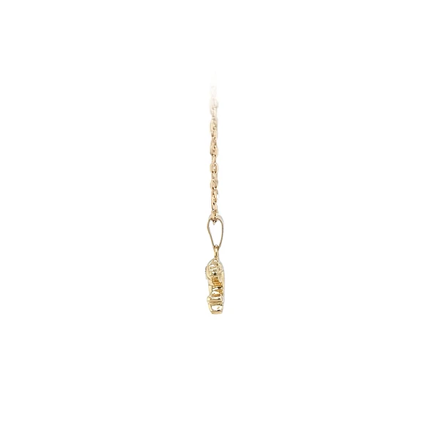 Mặt dây chuyền hình cá heo vàng đính đá zircon