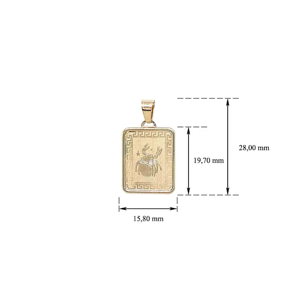 Mặt dây chuyền vàng biểu tượng Cua