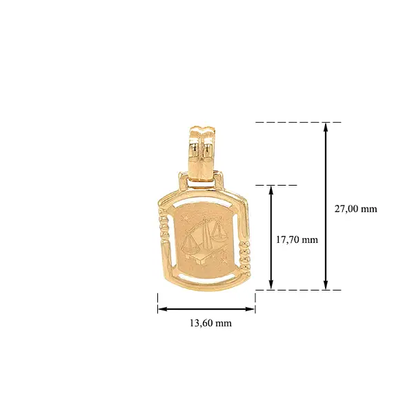 Mặt dây chuyền vàng biểu tượng Cân Bằng