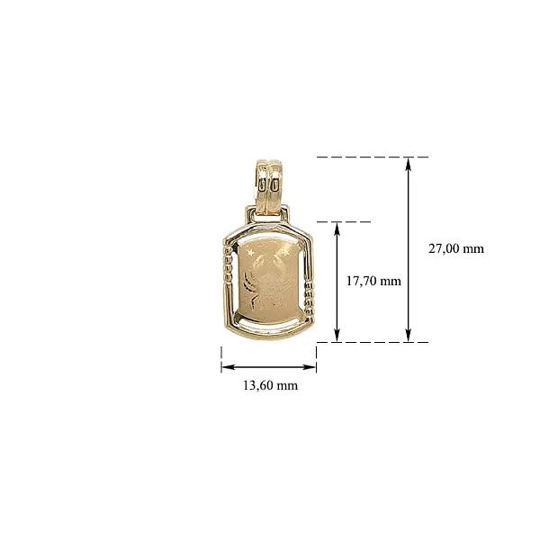 Mặt dây chuyền vàng biểu tượng Cua