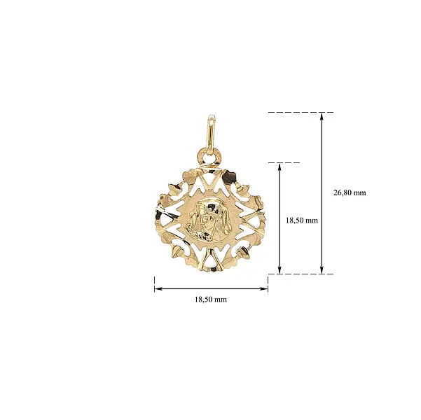 Mặt dây chuyền vàng hình Đức Mẹ Đồng Trinh Maria