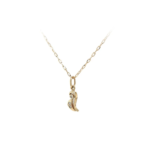 Mặt dây chuyền vàng đính đá zircon