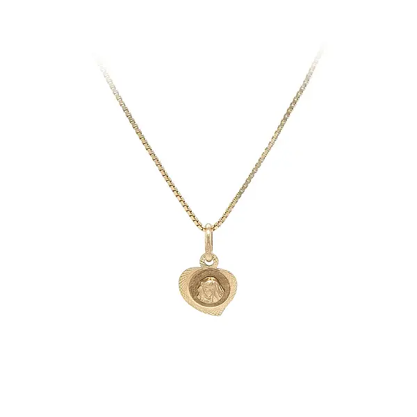 Mặt dây chuyền vàng Đức Mẹ trong Trái tim Đức tin