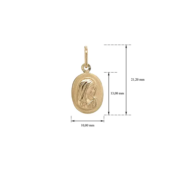 Mặt dây chuyền vàng hình Đức Mẹ Đồng Trinh Maria