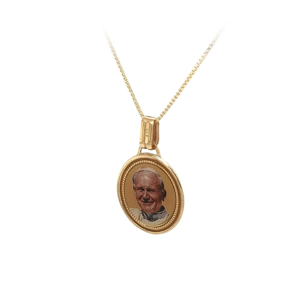 Mặt dây chuyền vàng hình huy chương Đức Giáo hoàng John Paul II
