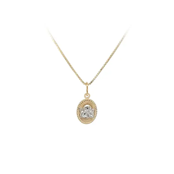 Mặt dây chuyền hoa cúc kết hợp vàng