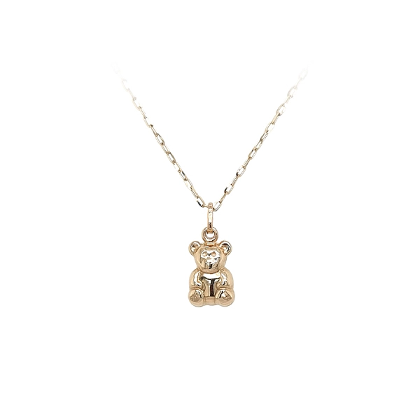 Mặt dây chuyền gấu Teddy vàng