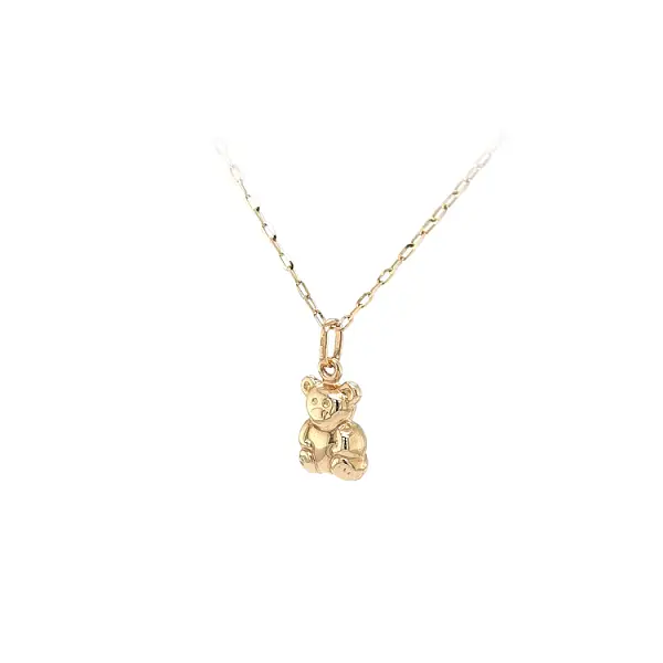 Mặt dây chuyền gấu Teddy vàng