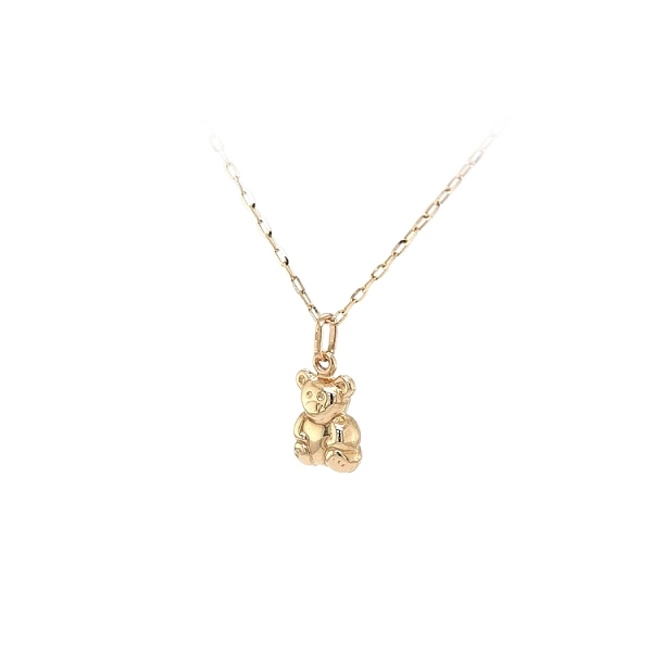 Mặt dây chuyền gấu Teddy vàng