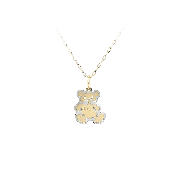 Mặt dây chuyền gấu Teddy vàng