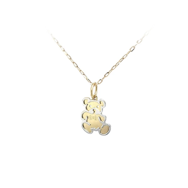 Mặt dây chuyền gấu Teddy vàng