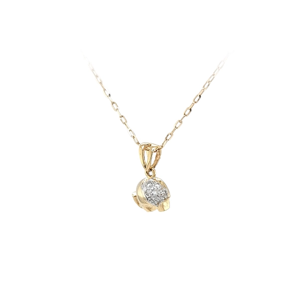 Mặt dây chuyền vàng hình voi đính đá zircon