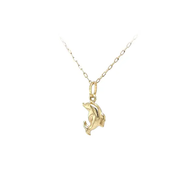 Mặt dây chuyền cá heo vàng