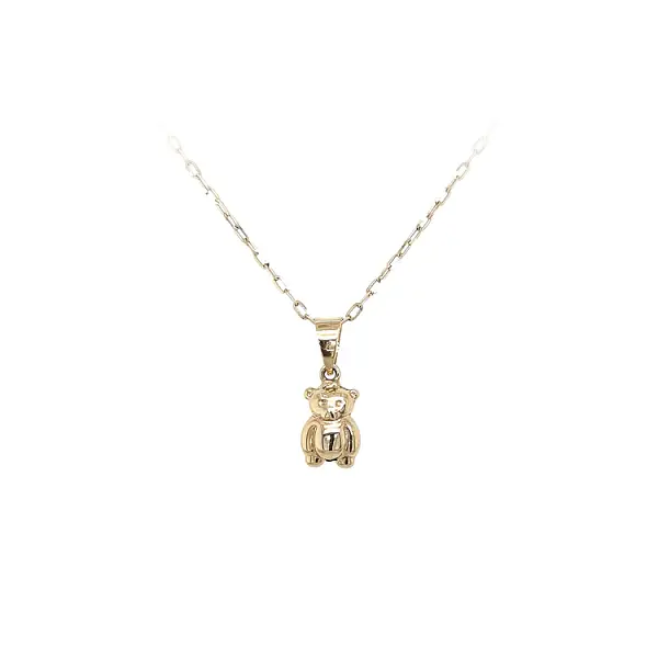 Mặt dây chuyền gấu Teddy vàng