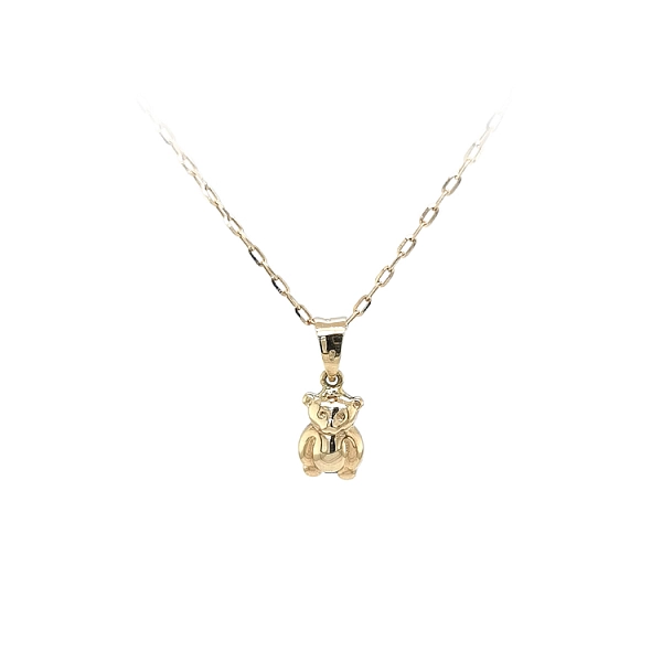 Mặt dây chuyền gấu Teddy vàng