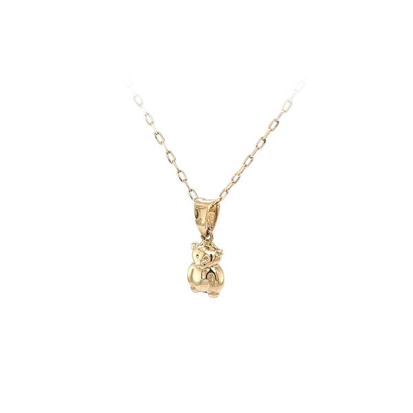 Mặt dây chuyền gấu Teddy vàng