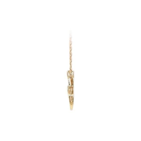 Mặt dây chuyền hình trái tim bằng vàng đính đá zircon