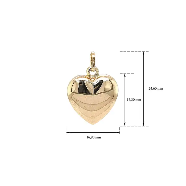 Mặt dây chuyền vàng hình trái tim