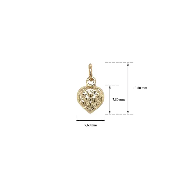 Mặt dây chuyền vàng hình trái tim