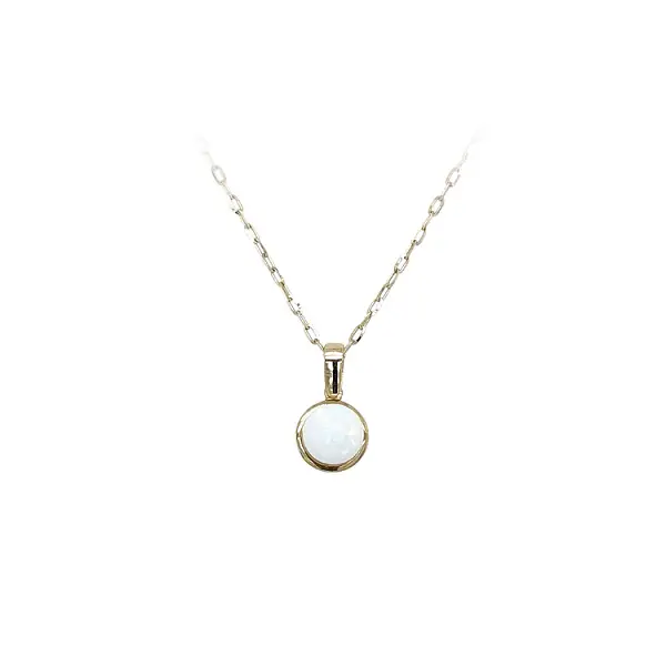 Mặt dây chuyền vàng đính đá opal