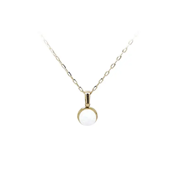 Mặt dây chuyền vàng đính đá opal