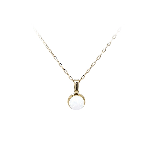 Mặt dây chuyền vàng đính đá opal