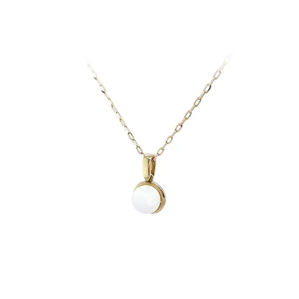 Mặt dây chuyền vàng đính đá opal