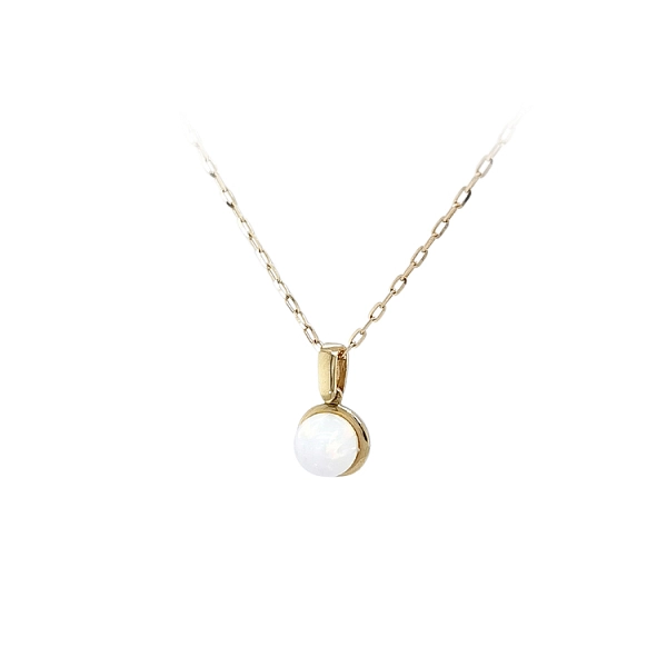 Mặt dây chuyền vàng đính đá opal