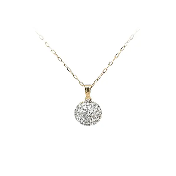 Mặt dây chuyền vàng đính đá zircon