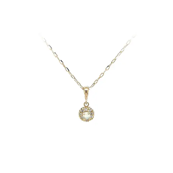 Mặt dây chuyền vàng đính đá opal