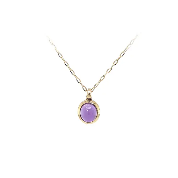 Mặt dây chuyền vàng có đá tím