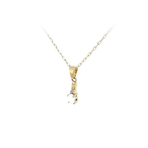 Mặt dây chuyền vàng đính đá opal