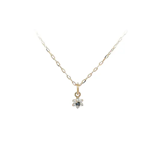 Mặt dây chuyền vàng đính đá xanh